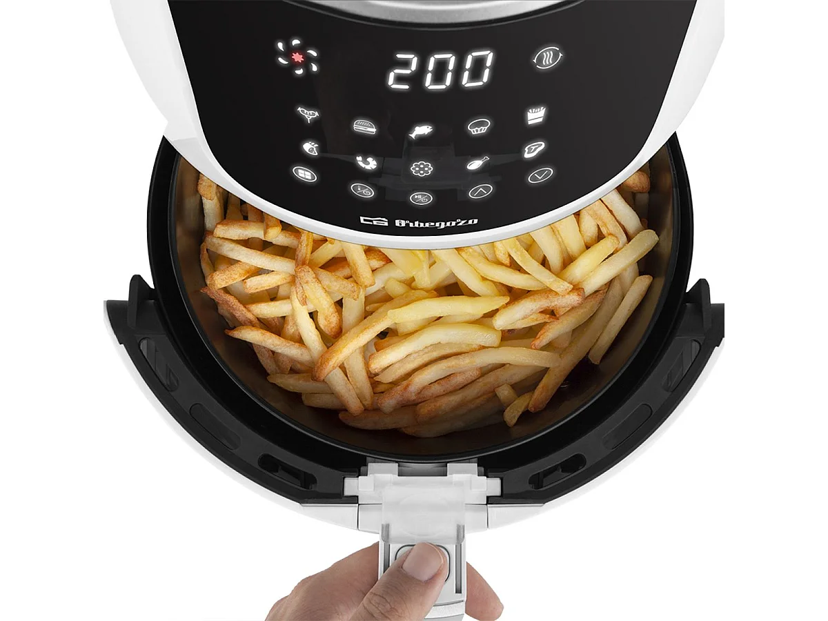 Freidora de aire Orbegozo FDR64 1500W 4L 12 programas blanco