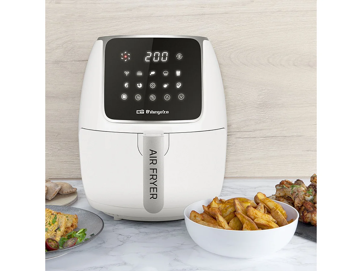 Freidora de aire Orbegozo FDR64 1500W 4L 12 programas blanco