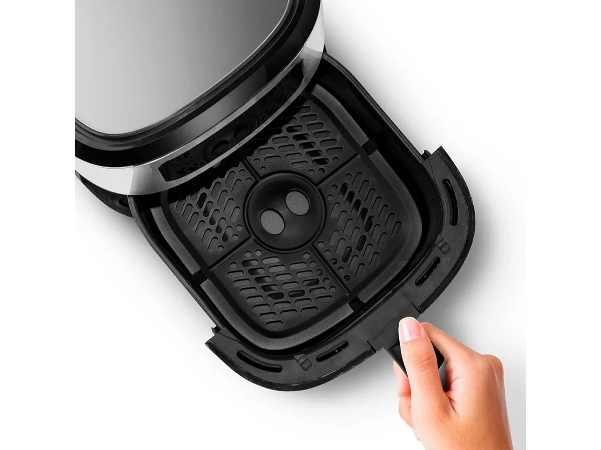 Freidora de aire Ufesa Eagle 1700W 6,5L 8 programas negro/inox