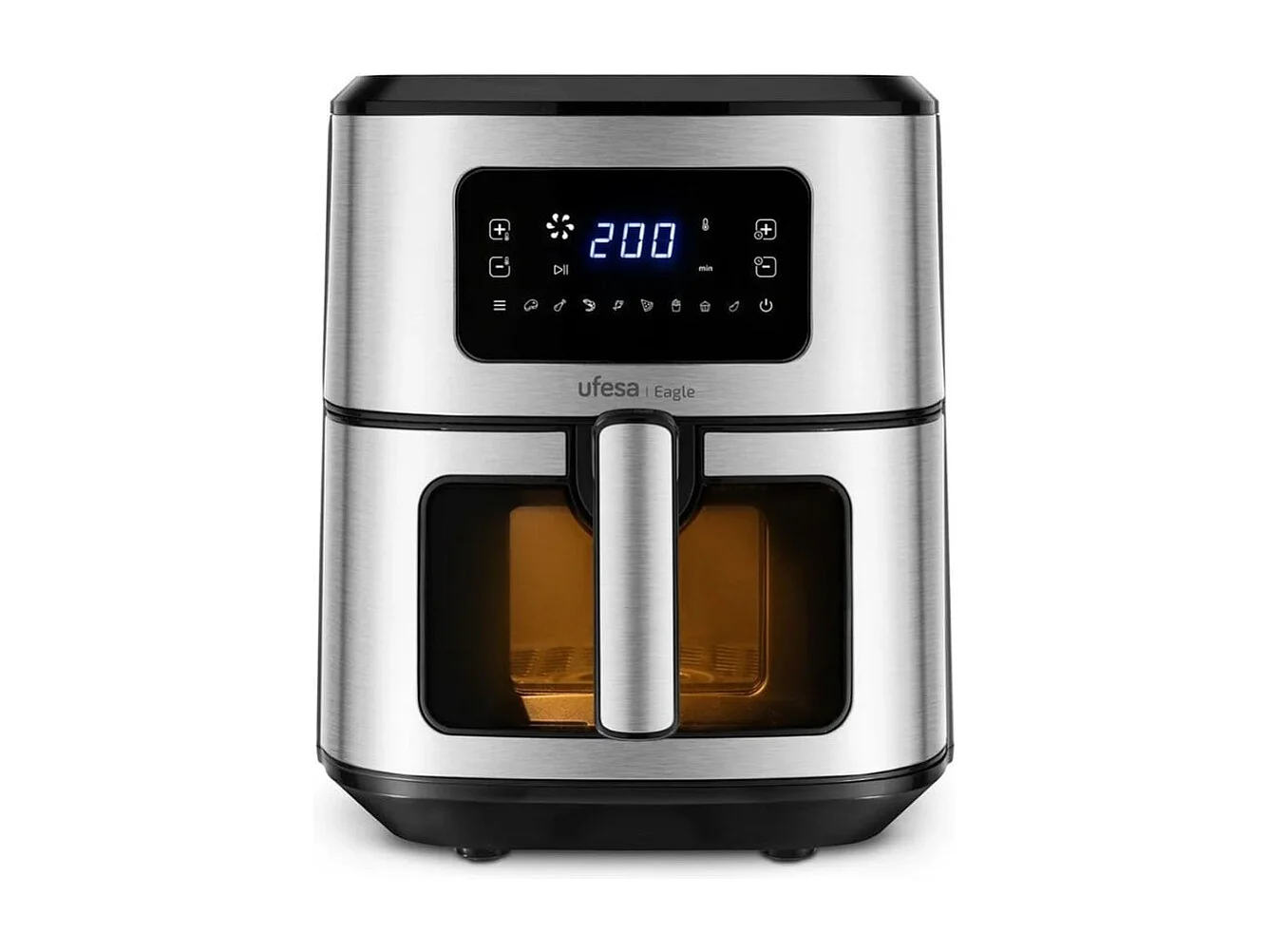 Freidora de aire Ufesa Eagle 1700W 6,5L 8 programas negro/inox