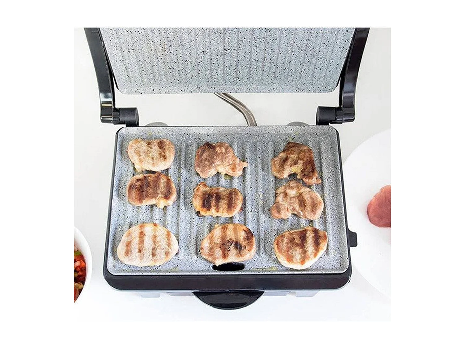 Parrilla eléctrica Cecotec Rock'n Grill 1000W negro/inox