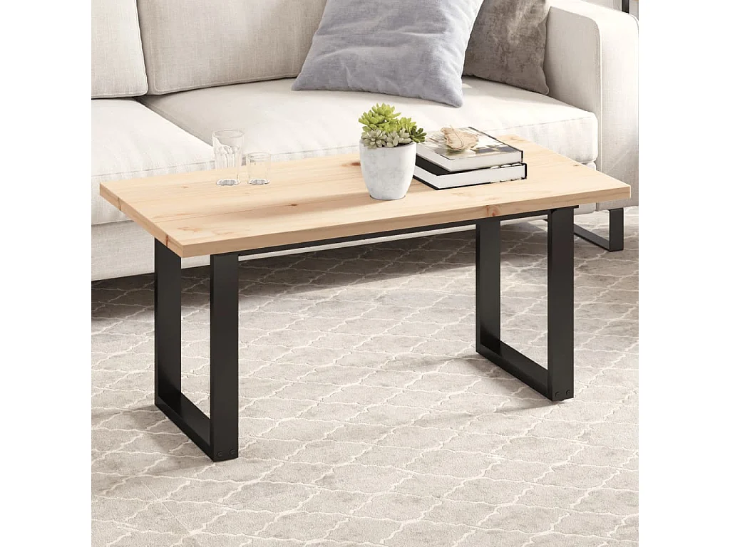 Tafelblad rechthoekig 100x50x2,5 cm massief grenenhout