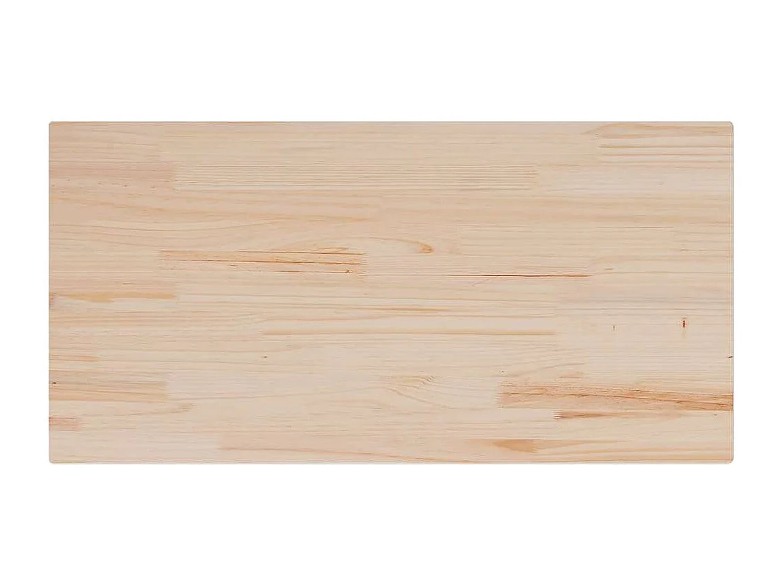 Tafelblad rechthoekig 100x50x2,5 cm massief grenenhout