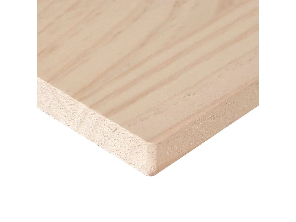 Tafelblad rechthoekig 100x50x2,5 cm massief grenenhout