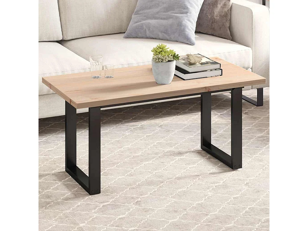 Tischplatte 100x50x2,5 cm Rechteckig Massivholz Kiefer
