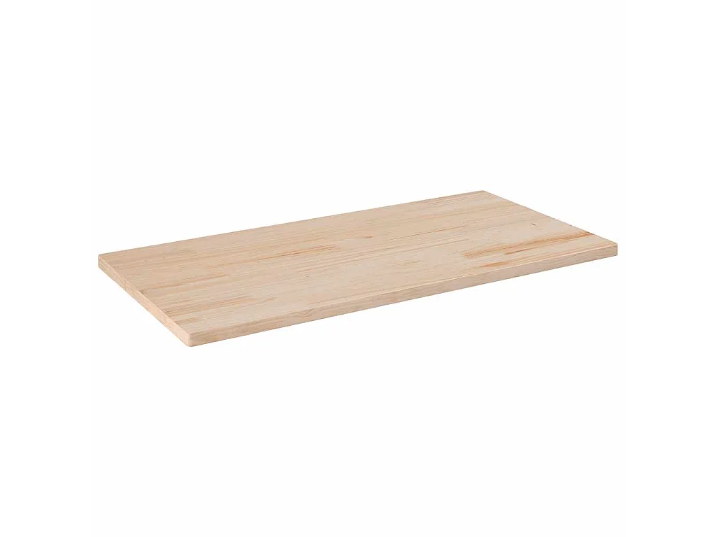 Tablero de mesa rectangular madera maciza pino 100x50x2,5 cm