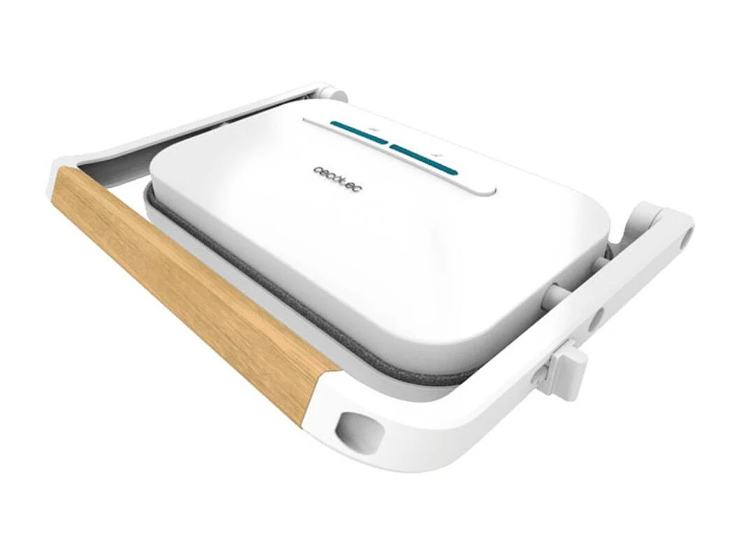 Parrilla eléctrica Cecotec Rock'nGrill 1200 Wood 1300W piedra RockStone blanco