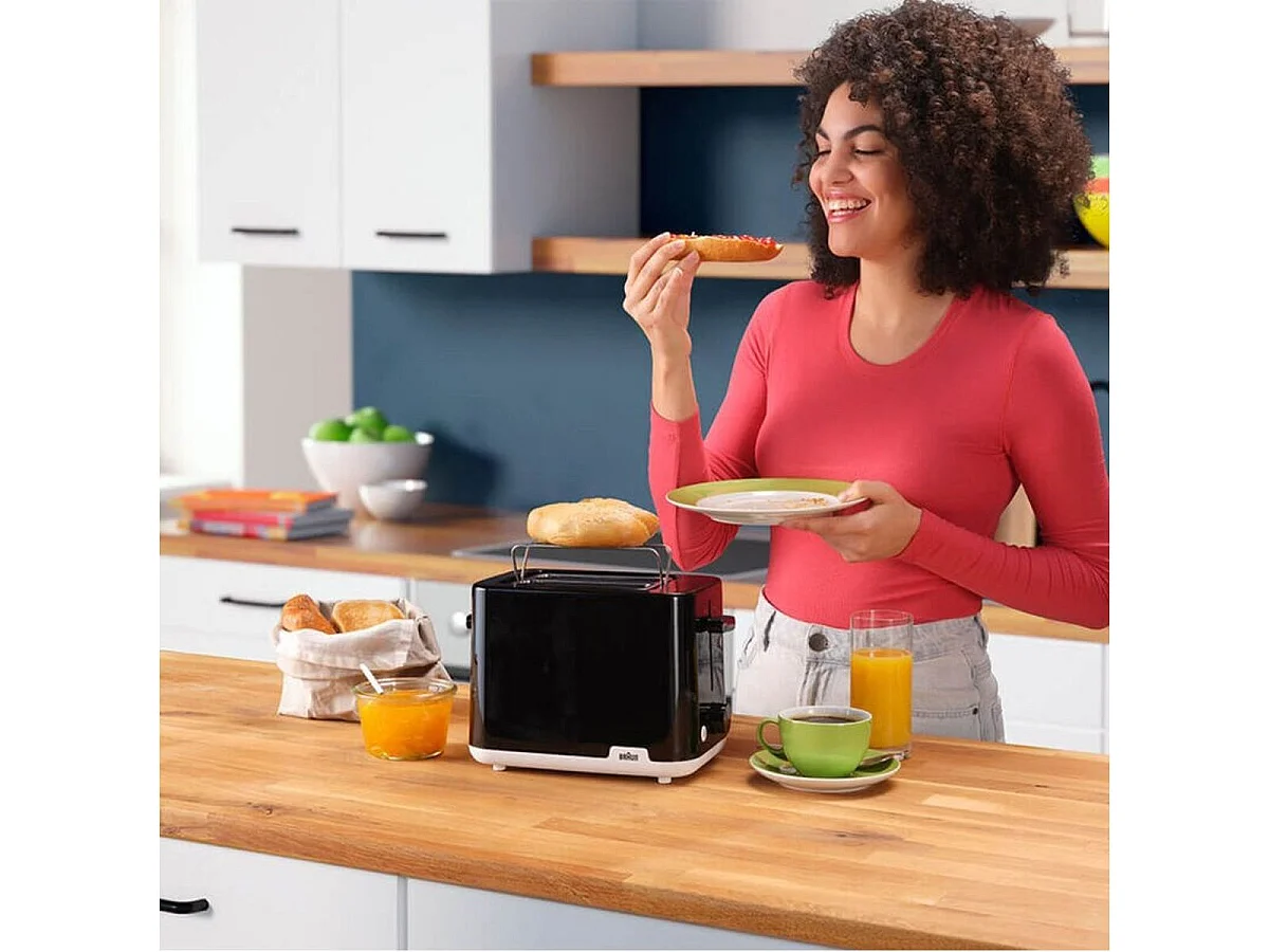 Tostador Braun HT1010BK 900W 2 ranuras 8 niveles negro