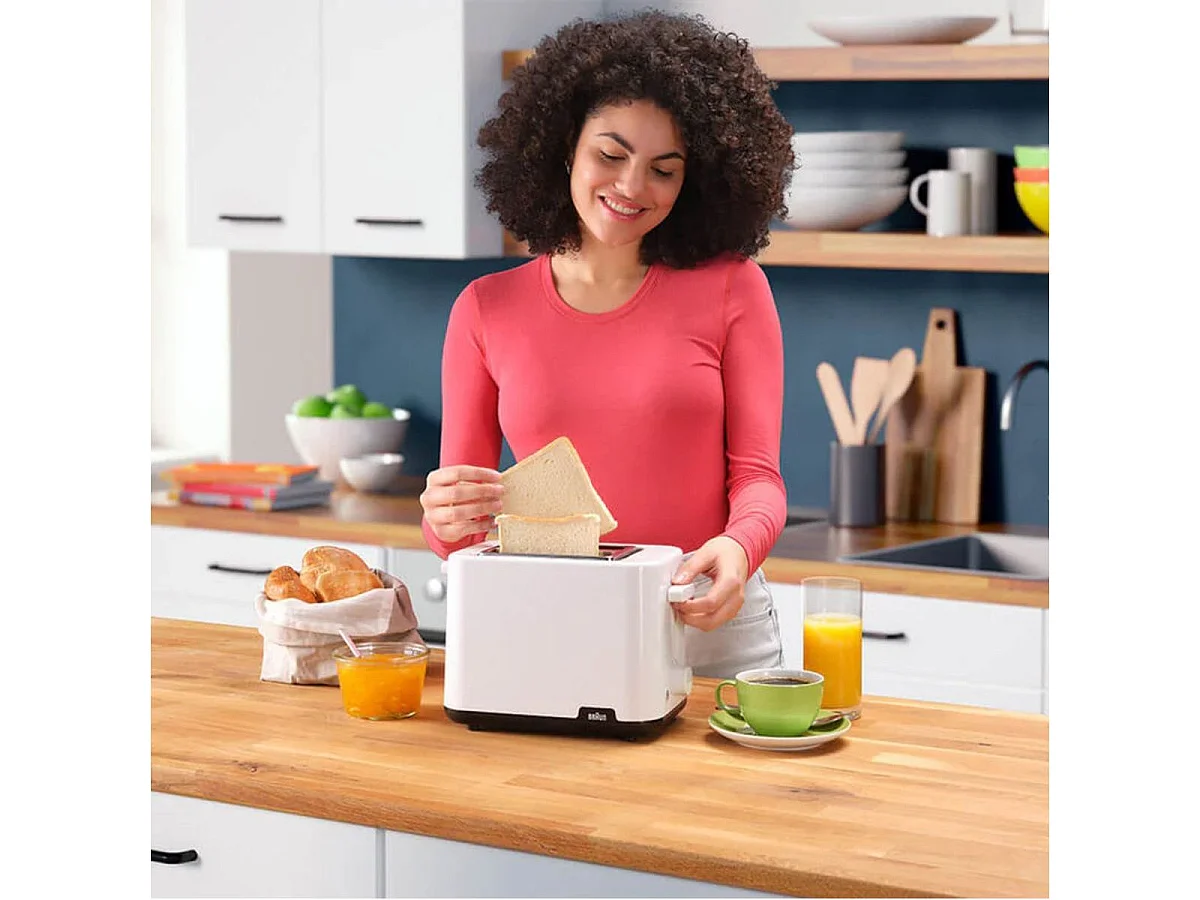 Tostador Braun HT1010WH 900W 2 ranuras 8 niveles blanco