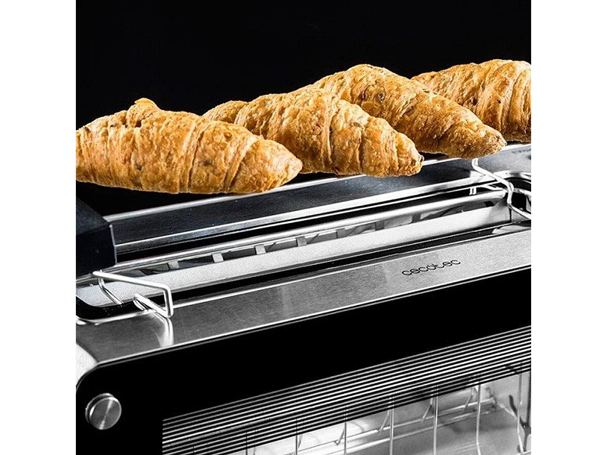 Tostadora Cecotec Vision Toast 1260 W con ventana de cristal inox