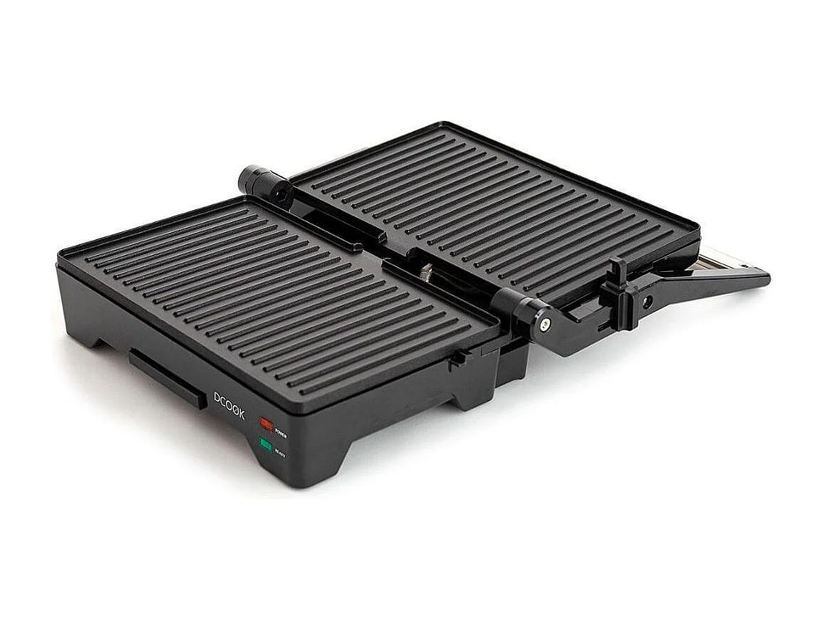 Grill doble placa Gallery Dcook 1600W tapa basculante negro
