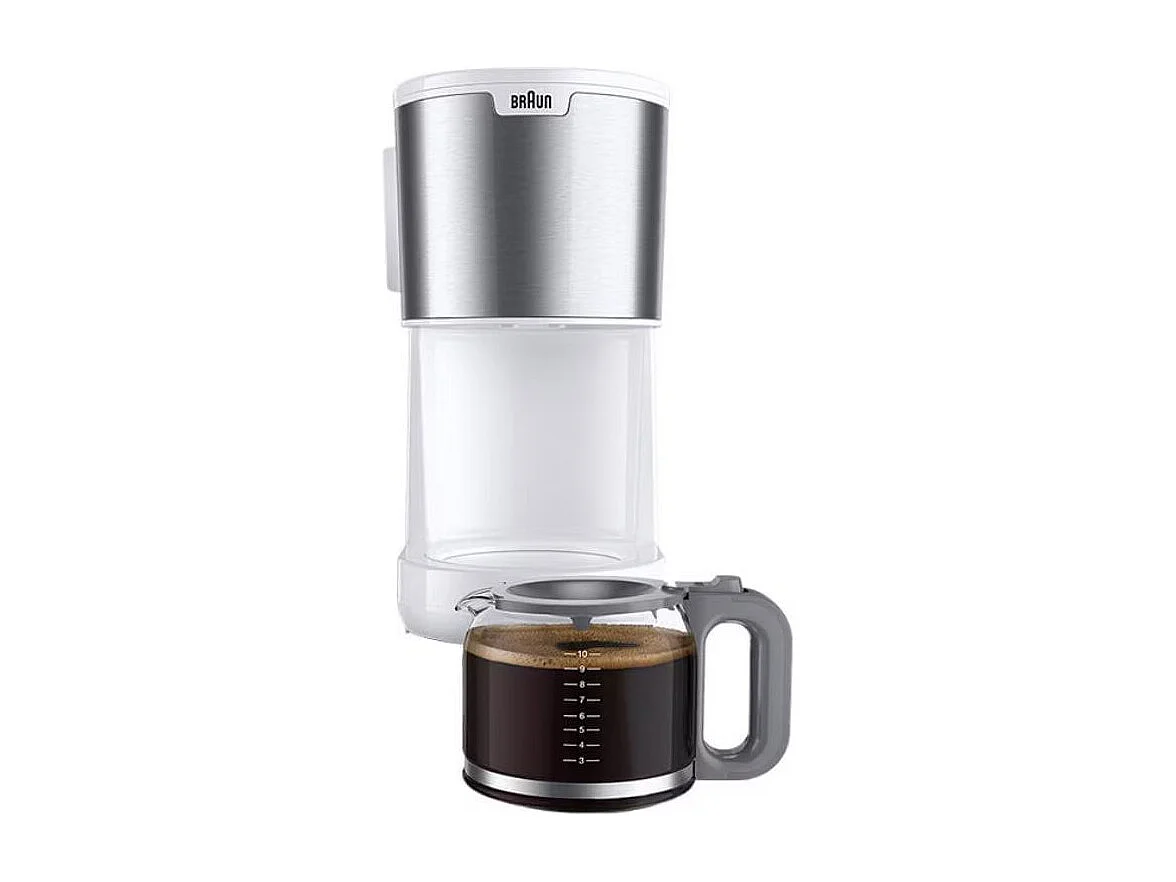 Cafetera de goteo Braun KF1500WH 10 tazas blanco/inox