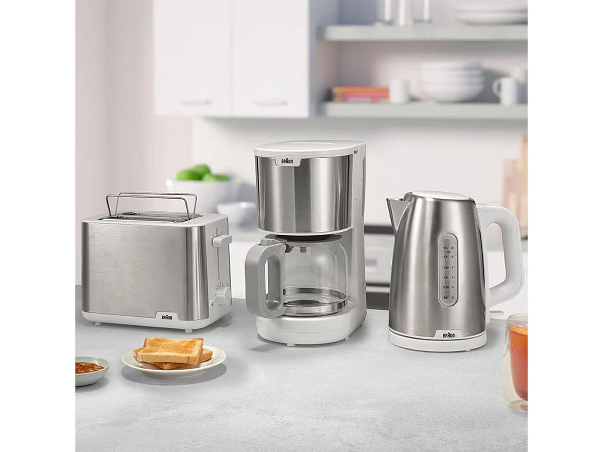 Cafetera de goteo Braun KF1500WH 10 tazas blanco/inox