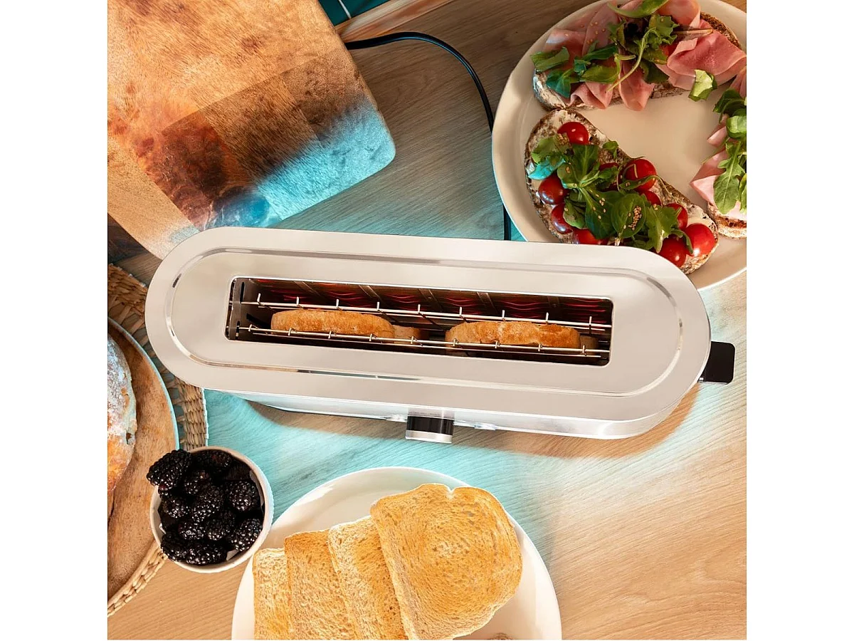 Tostador Cecotec Shine&Toast Extra 1050W ranura larga 7 niveles inox