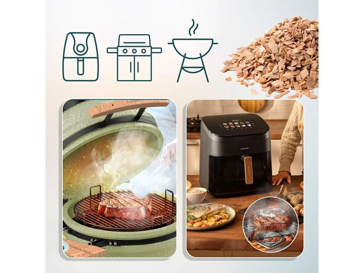 Chips de ahumado Cecotec Cecofry Smokin Oak Chips