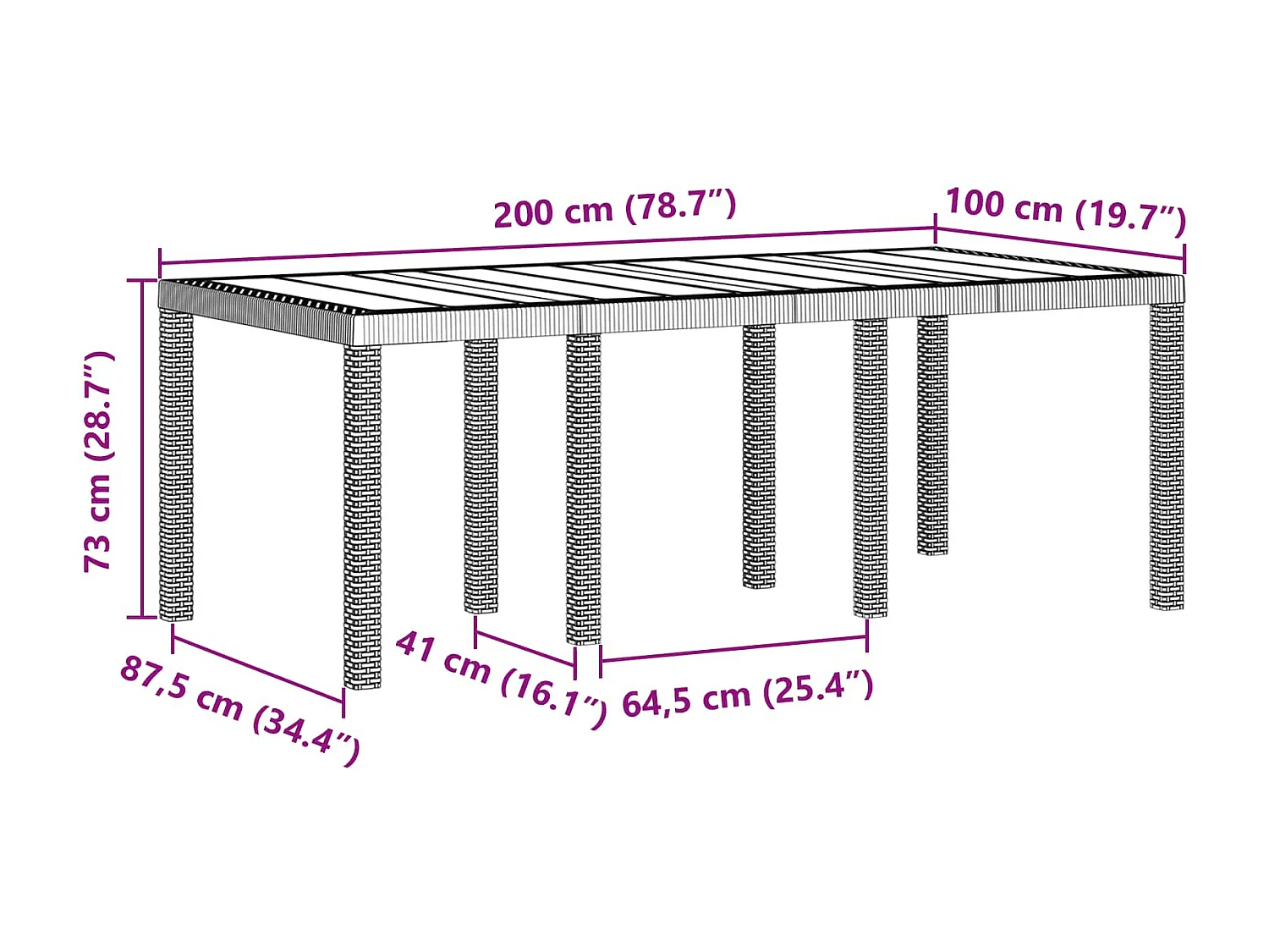 Tuin Eetset 7 pcs Antraciet Polt riet