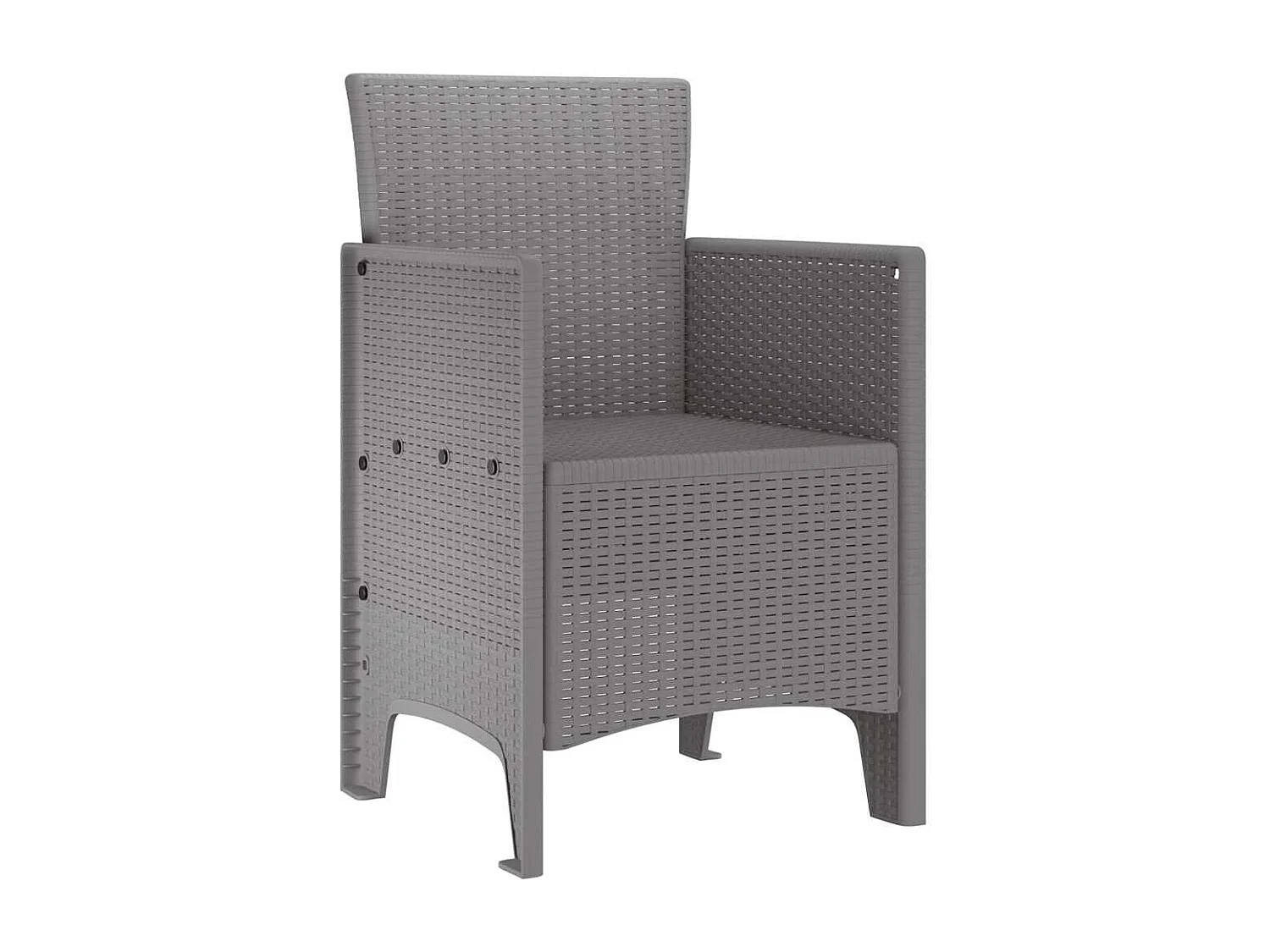 Tuinstoel 4 pcs Lichtgrijs 53 x 49 x 85 cm Polypropyleen