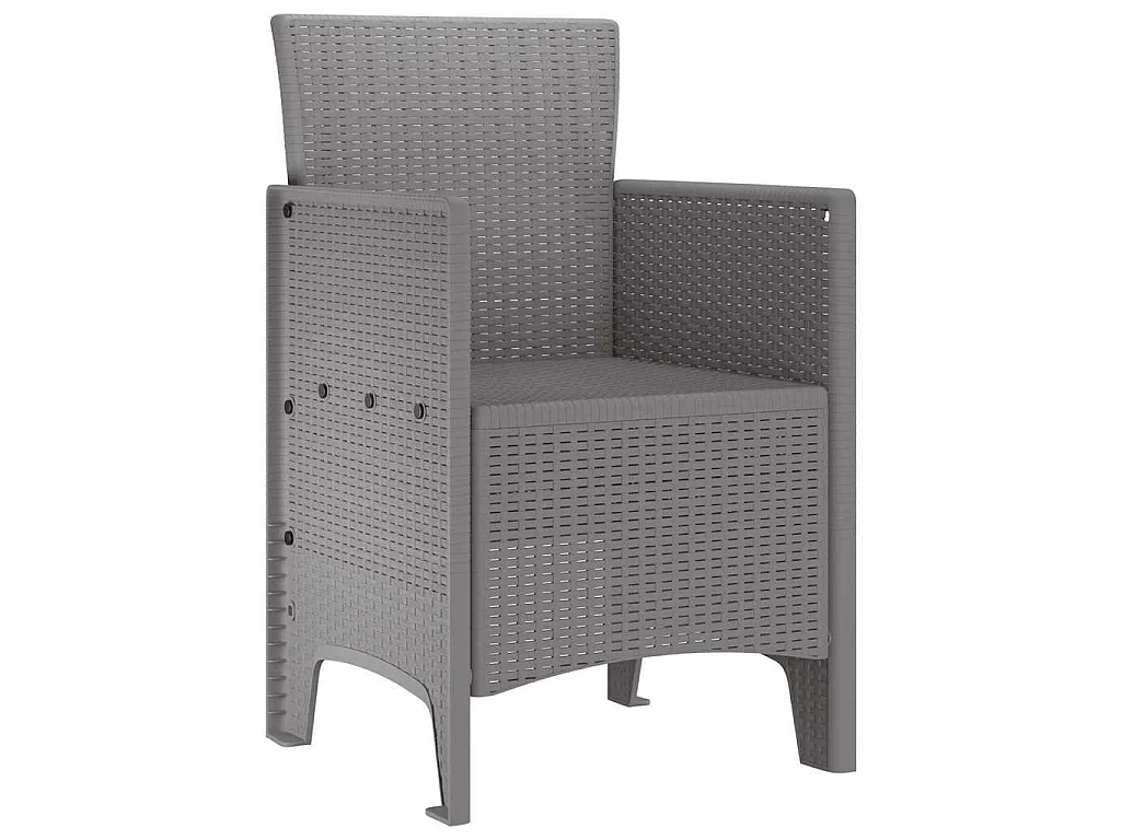 Chaise de jardin 4 pcs Gris clair 53 x 49 x 85 cm Polypropylène