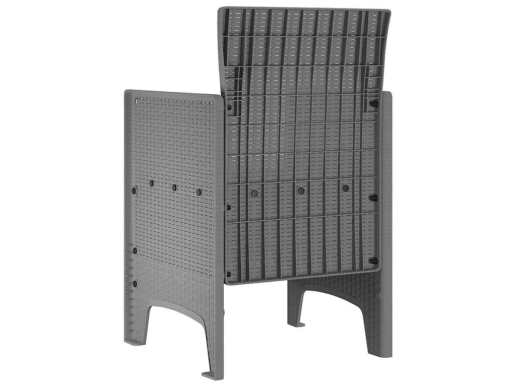 Chaise de jardin 4 pcs Gris clair 53 x 49 x 85 cm Polypropylène