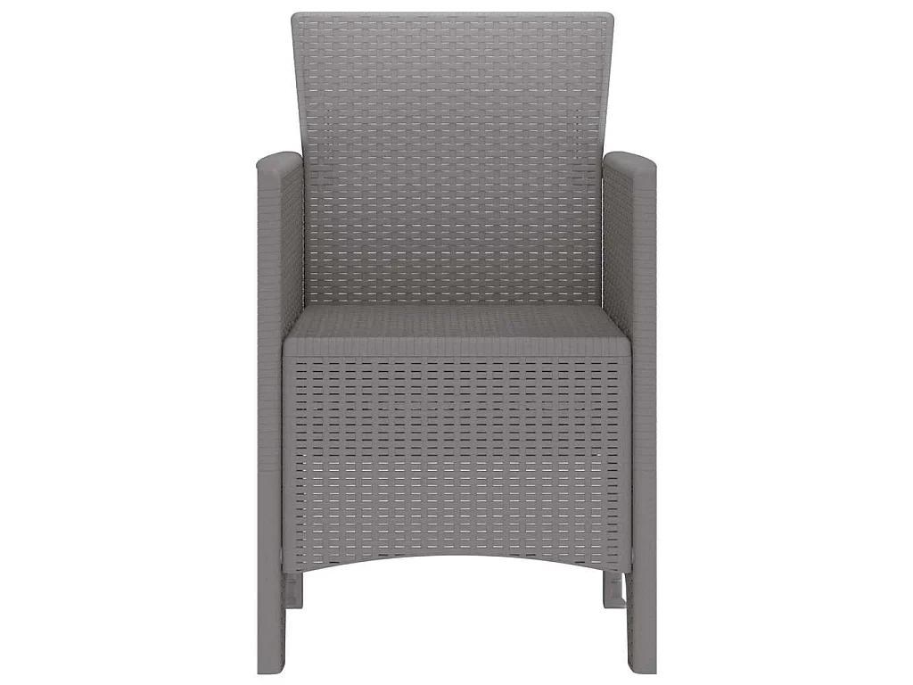 Chaise de jardin 4 pcs Gris clair 53 x 49 x 85 cm Polypropylène