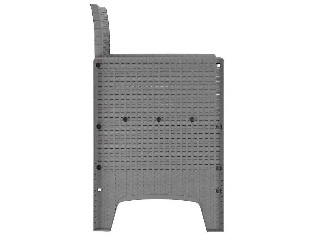 Chaise de jardin 4 pcs Gris clair 53 x 49 x 85 cm Polypropylène