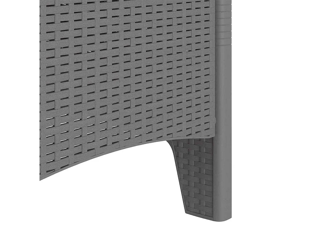 Chaise de jardin 4 pcs Gris clair 53 x 49 x 85 cm Polypropylène