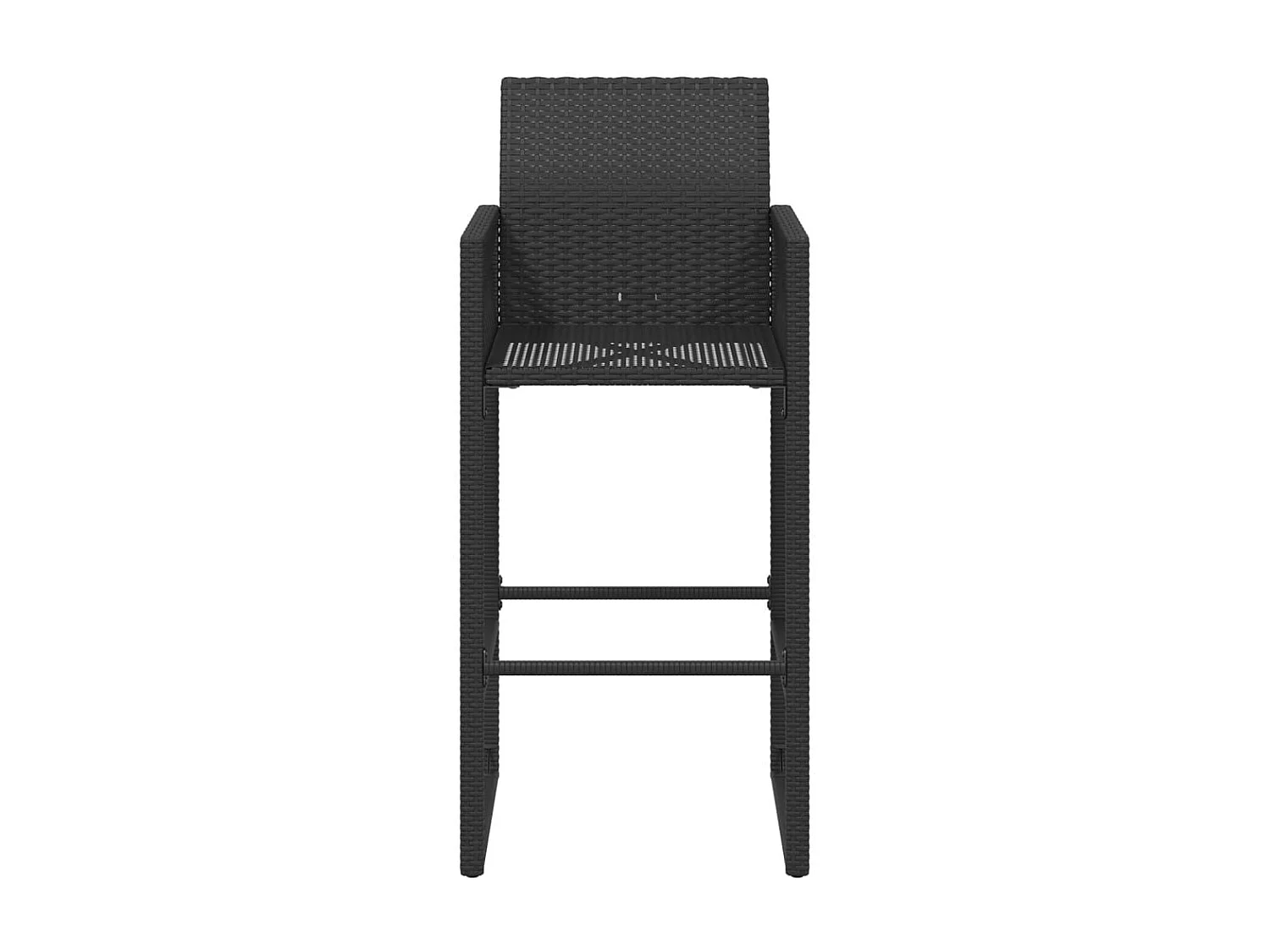 Tabourets de bar de jardin lot de 2 noir résine tressée