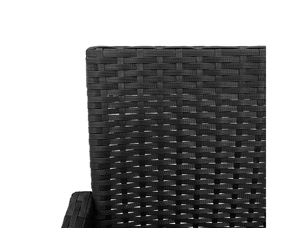 Tabourets de bar de jardin lot de 2 noir résine tressée