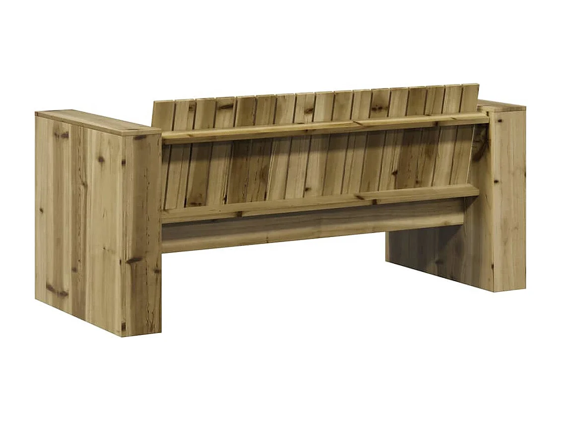 Garten-Sofa Grün 134 x 60 x 62 cm Massives Kiefernholz