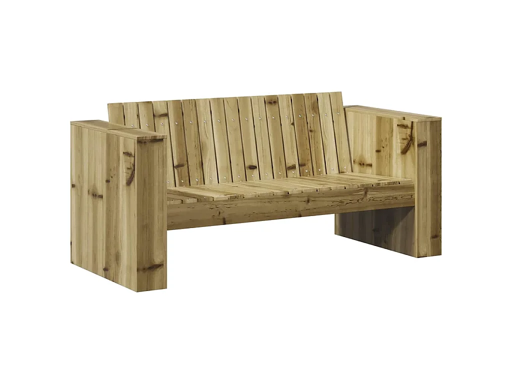 Sofá de jardín Verde 134 x 60 x 62 cm Madera de pino macizo