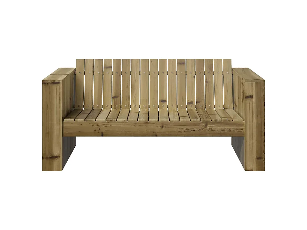 Sofá de jardín Verde 134 x 60 x 62 cm Madera de pino macizo