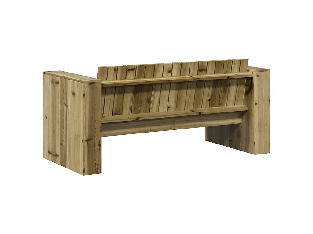 Sofá de jardín Verde 134 x 60 x 62 cm Madera de pino macizo