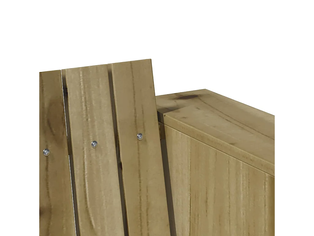 Sofá de jardín Verde 134 x 60 x 62 cm Madera de pino macizo