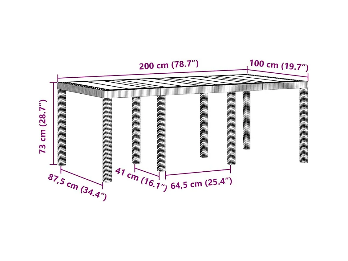 Tuin Eetset 9 pcs Lichtgrijs Polt riet