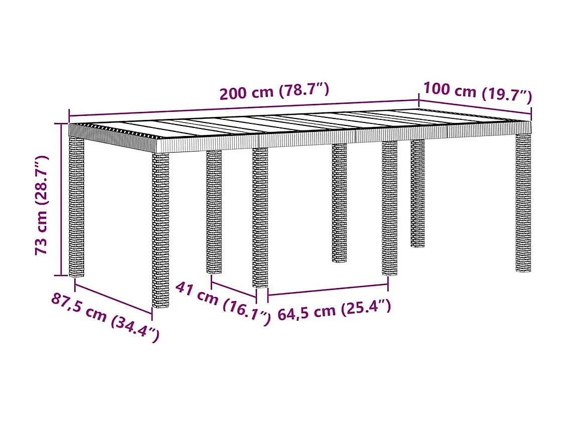 Ensemble de salle à manger pour jardin 9 pcs Blanc Rattan Polt