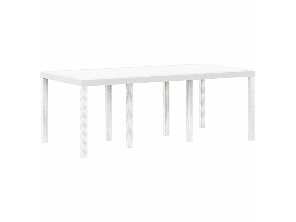 Ensemble de salle à manger pour jardin 9 pcs Blanc