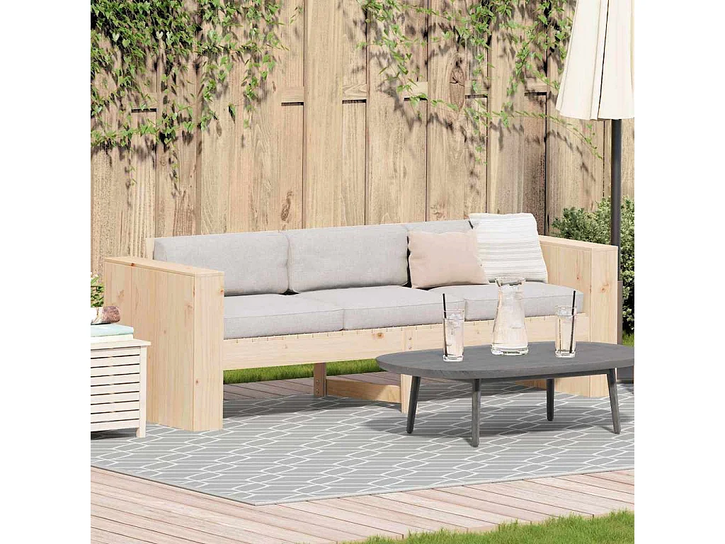 Canapé de jardin Marron 185,5 x 60 x 62 cm Pin massif