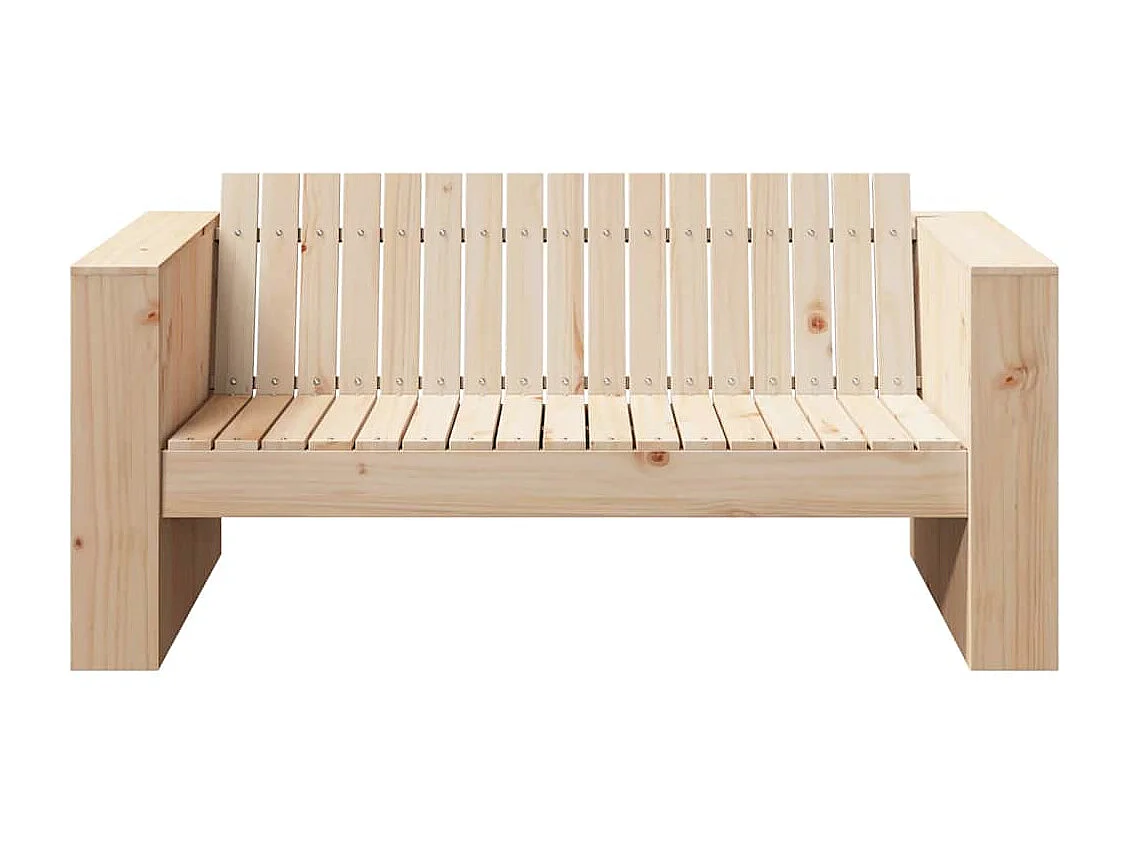 Garten-Sofa Braun 134 x 60 x 62 cm Massives Kiefernholz