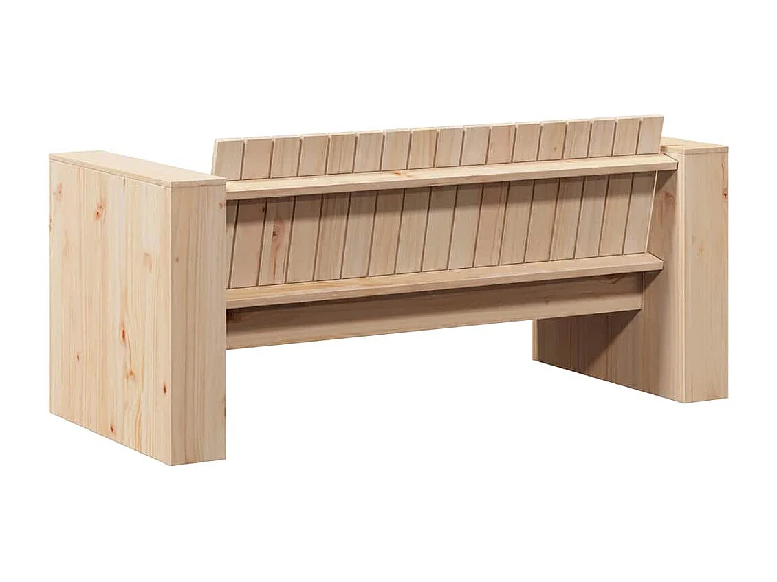 Garten-Sofa Braun 134 x 60 x 62 cm Massives Kiefernholz