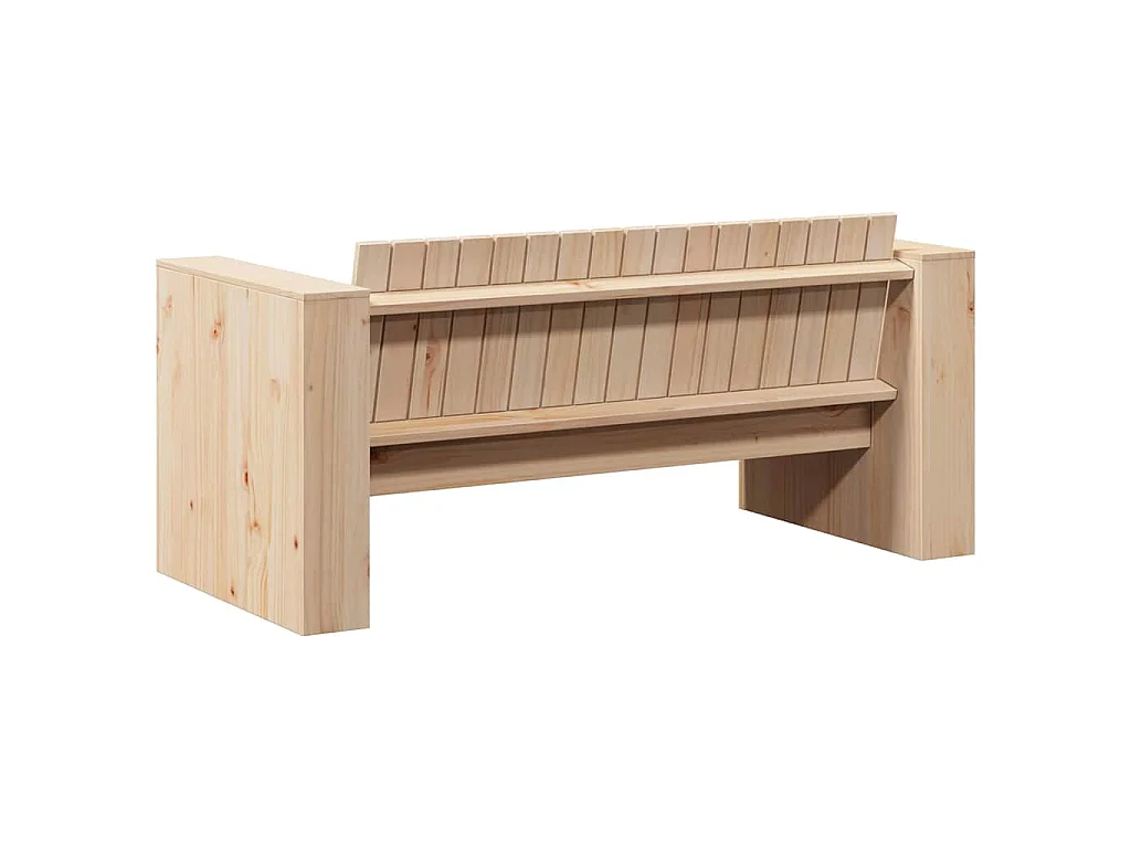Garten-Sofa Natur 134 x 60 x 62 cm Massives Kiefernholz