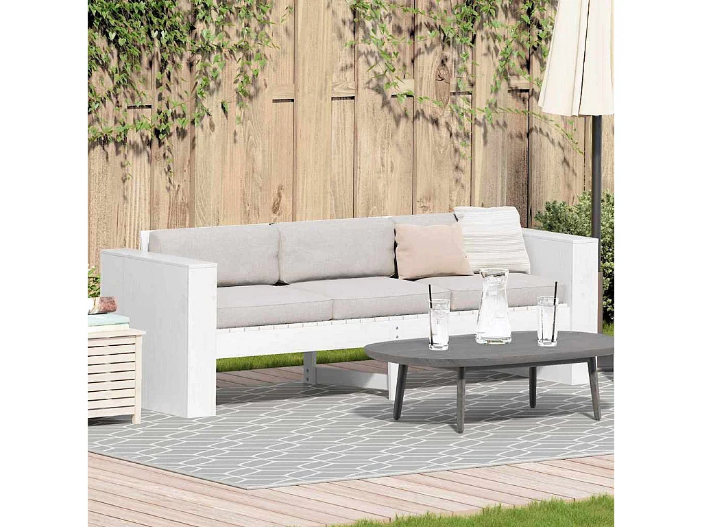 Sofá de jardín 185,5 x 60 x 62 cm Madera de pino macizo