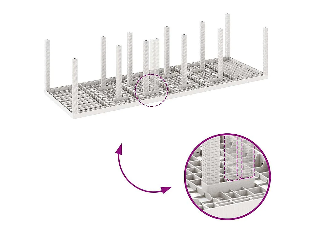 Ensemble de salle à manger pour jardin avec coussin 11 pcs