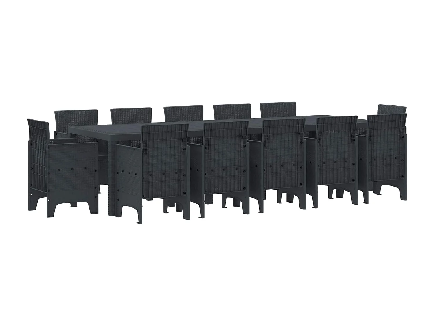 Ensemble de salle à manger pour jardin 13 pcs Anthracite