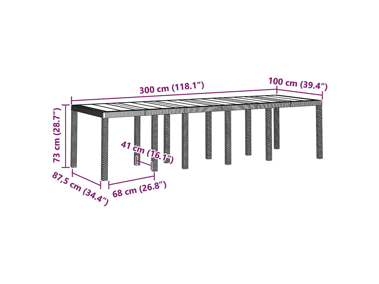 Ensemble de salle à manger pour jardin 13 pcs Anthracite