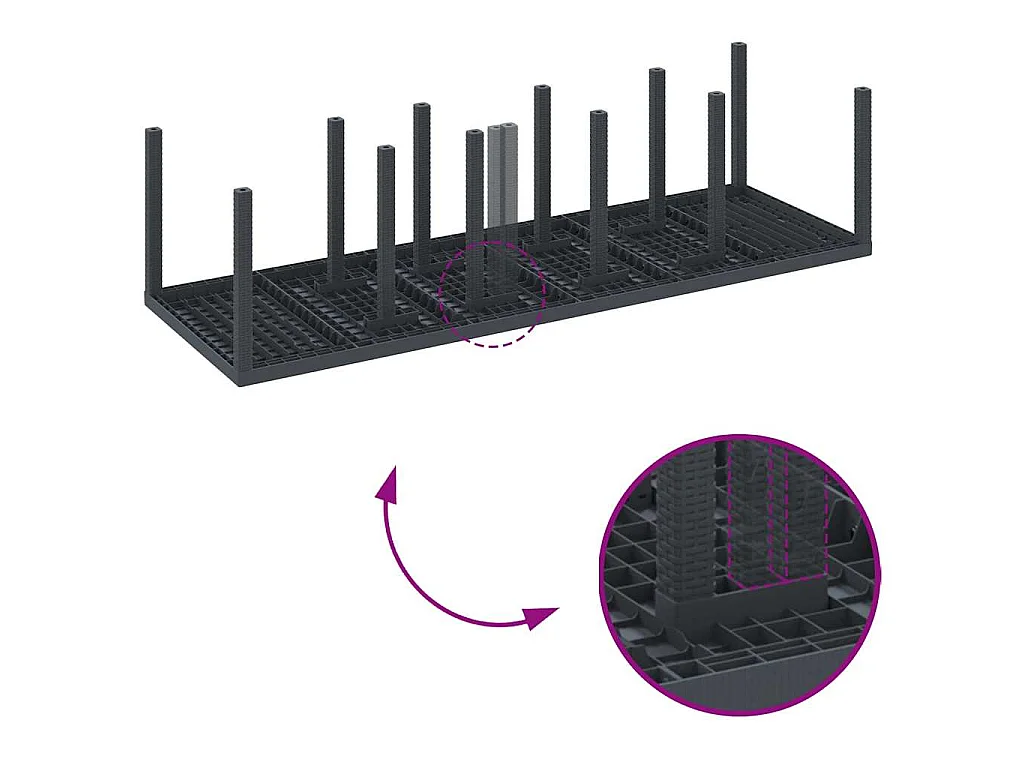 Ensemble de salle à manger pour jardin 13 pcs Anthracite