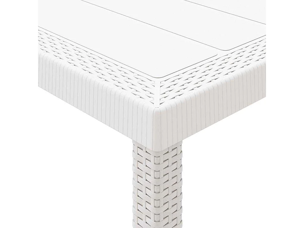 Tuin Eetset 5 pcs Wit Polypropyleen