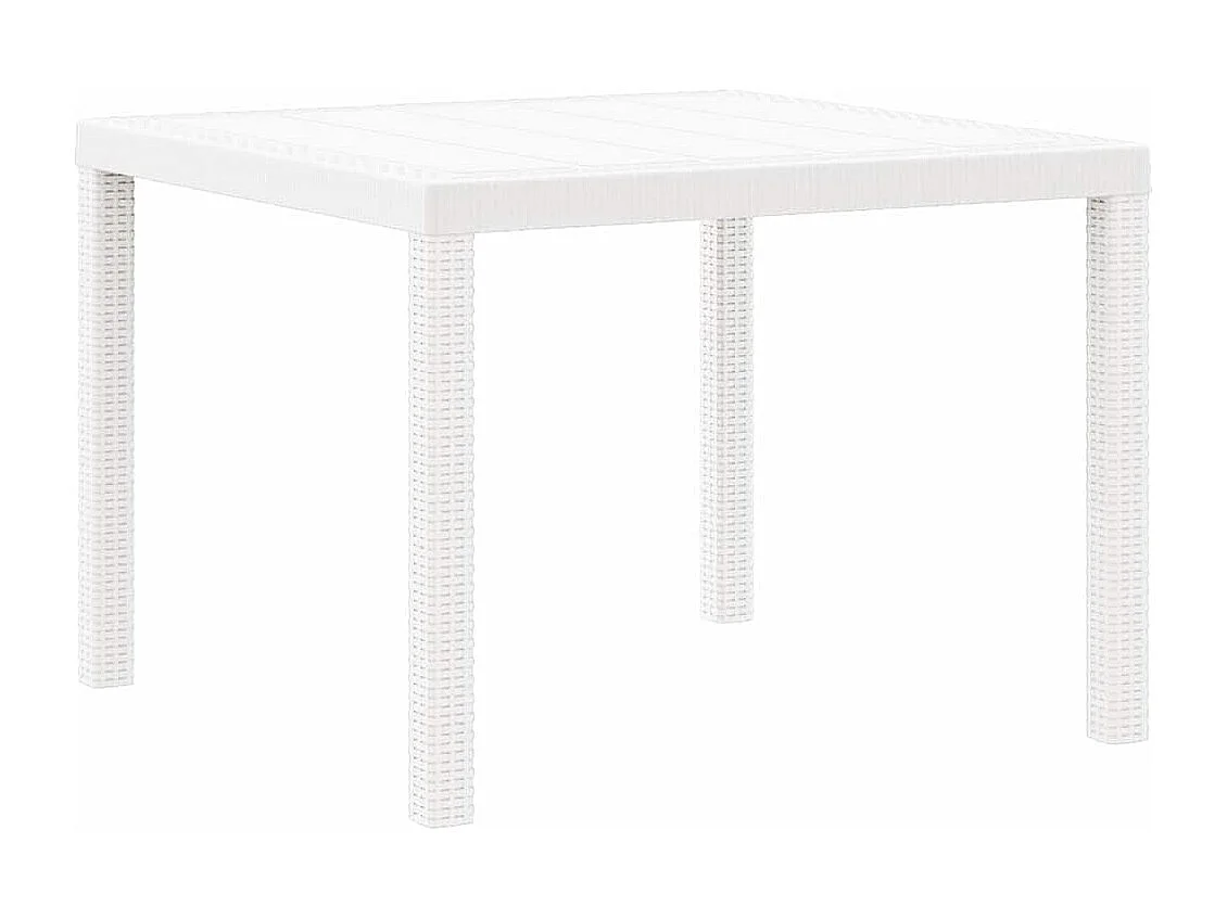 Ensemble de salle à manger pour jardin 3 pcs Blanc Rattan Polt