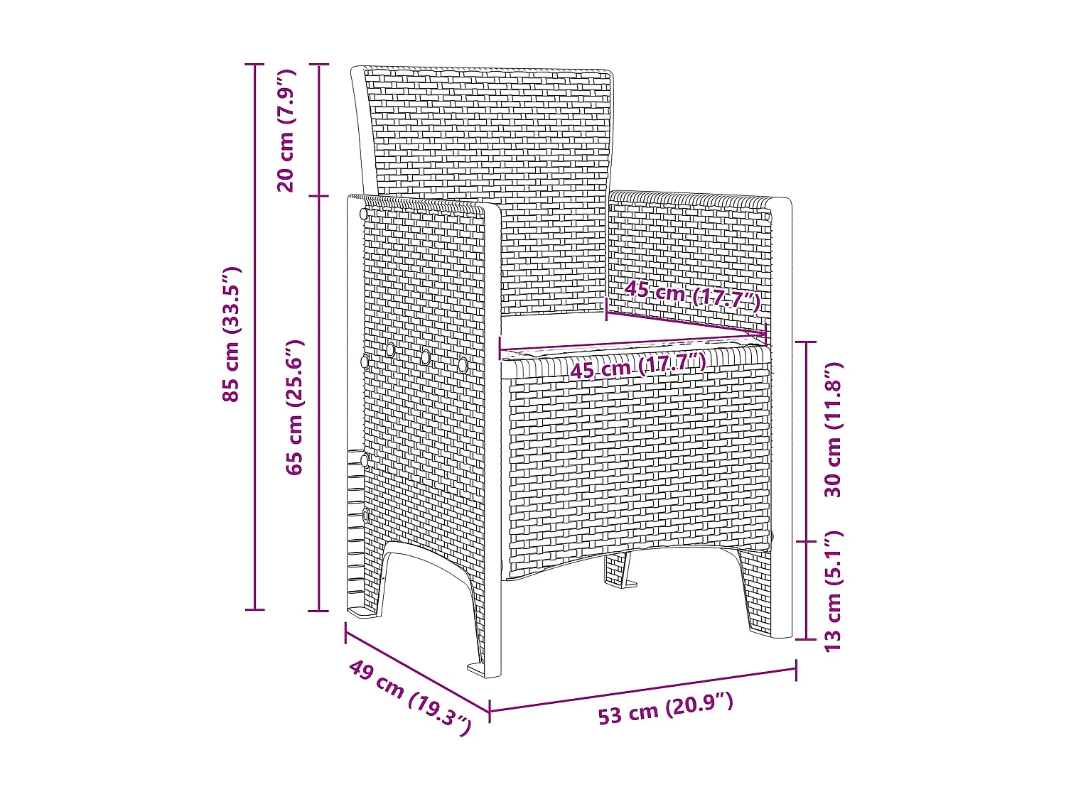 Ensemble de salle à manger pour jardin 9 pcs Anthracite
