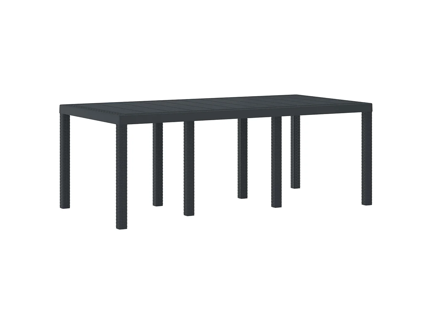 Set da Pranzo per Giardino 9 pcs Antracite Polipropilene