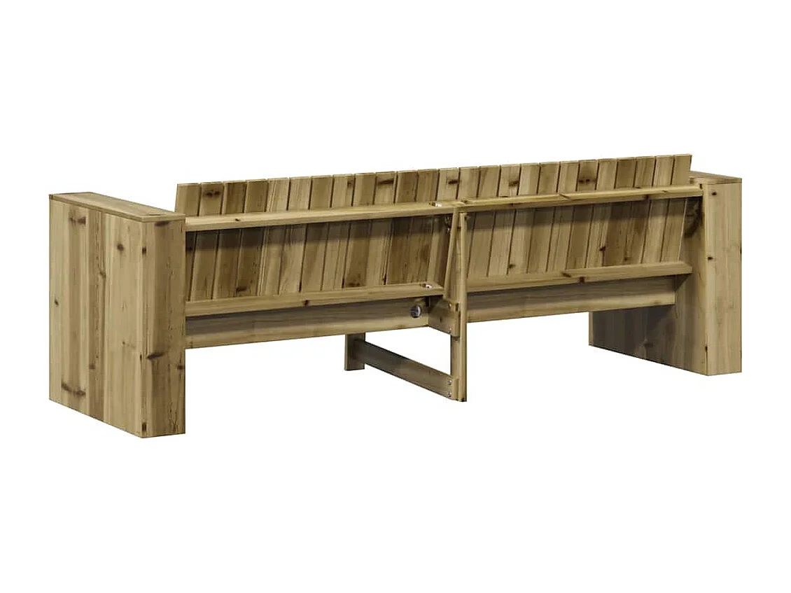 Canapé de jardin Marron 185,5 x 60 x 62 cm Pin massif